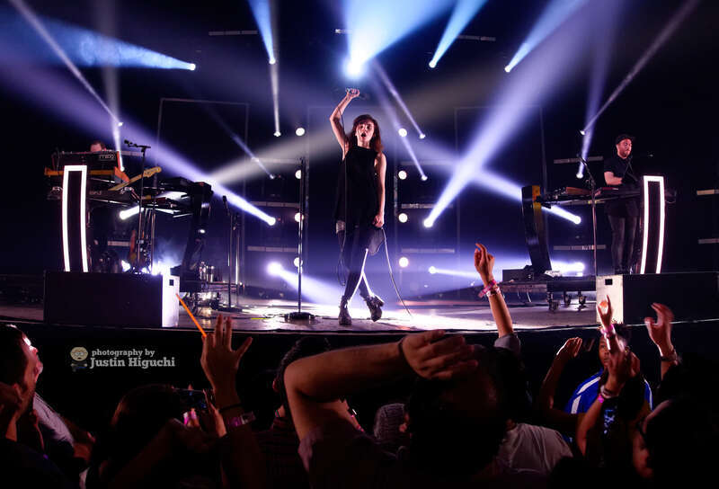 Chvrches performing live at The Shrine Auditorium &amp;amp; Expo Hall in Los Angeles California on Saturday October 17th, 2015.