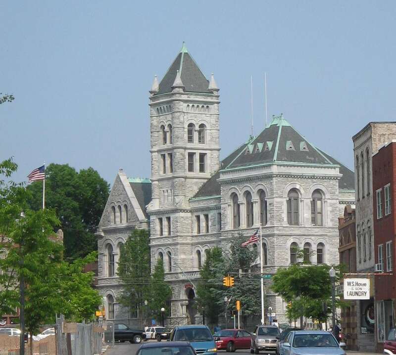 City Hall, West 4th Street between Government Place and West Street, Williamsport, Pennsylvania, USA. This was built as the US Post Office and is on the National Register of Historic Places (NRHP), although it was still the Post Office when it was