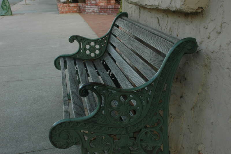 A bench, in Danville.