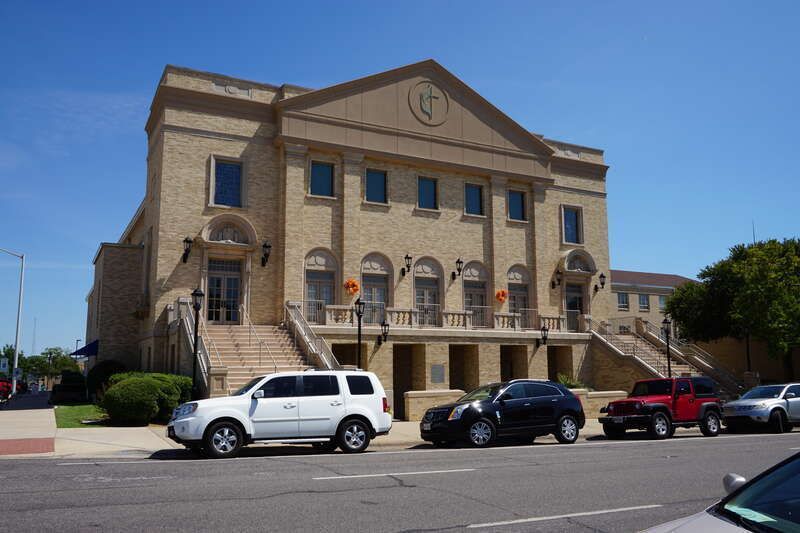 First United Methodist Church in Denton, Texas (United States).