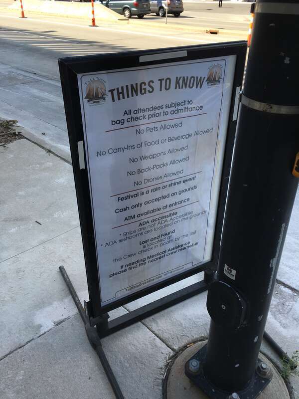Trump signs at a rally at the KI Convention Center in downtown Green Bay, WI.