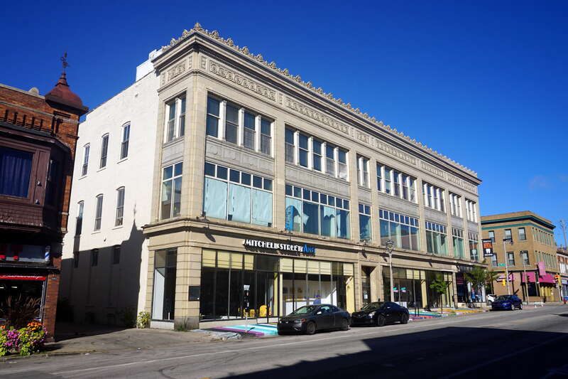 The exterior of Mitchell Street Arts during Doors Open Milwaukee 2024 in Milwaukee, Wisconsin (United States).