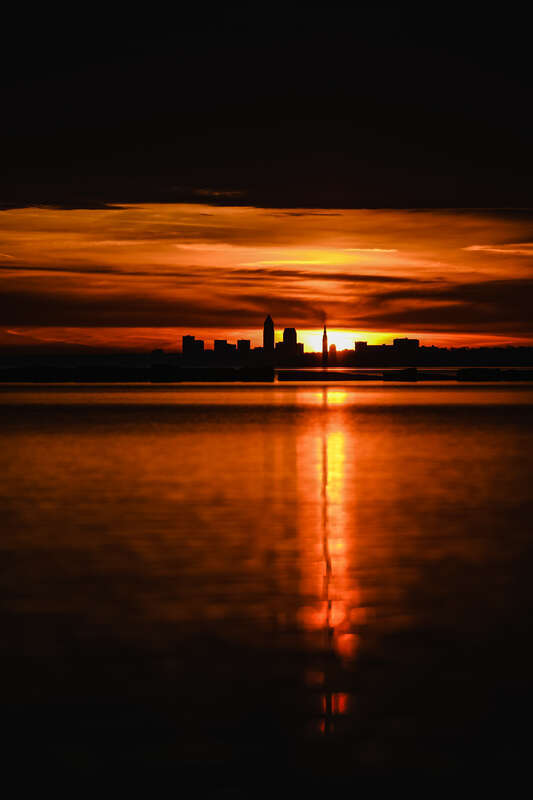 Downtown Cleveland, central business district of Cleveland, Ohio, USA