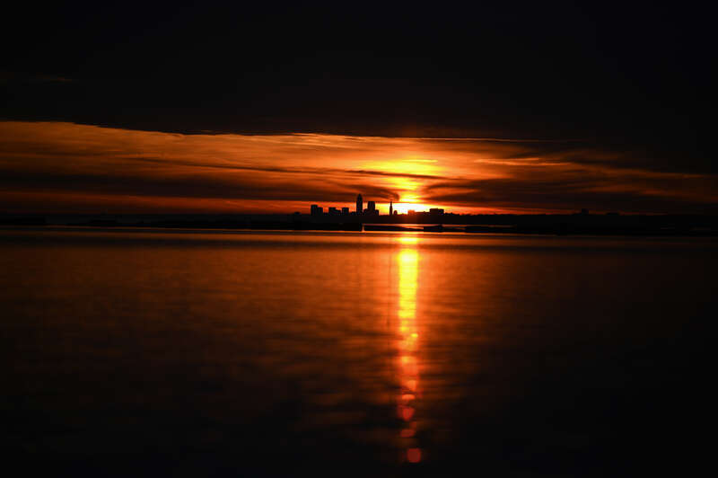 Downtown Cleveland, central business district of Cleveland, Ohio, USA