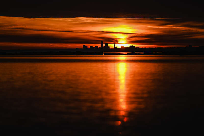 Downtown Cleveland, central business district of Cleveland, Ohio, USA