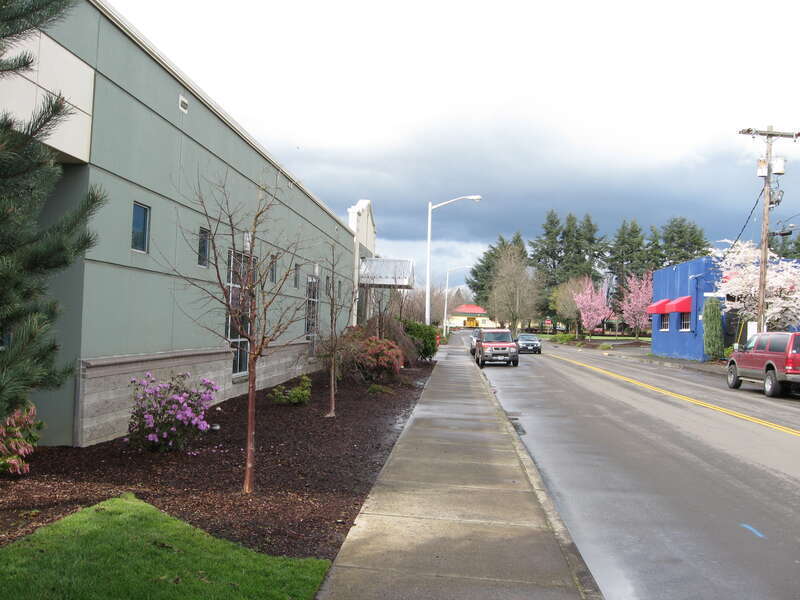 On the left is the Gresham library.