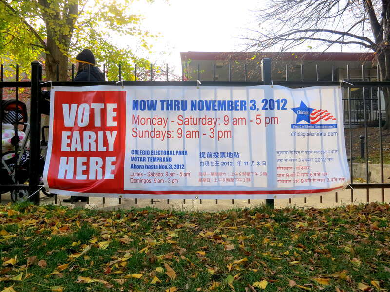 As a non-native Chicagoan, I am still very much encouraged that democracy can take place in a multicultural context, because sadly there are definitely places where a poster like this would be greeted with protest.