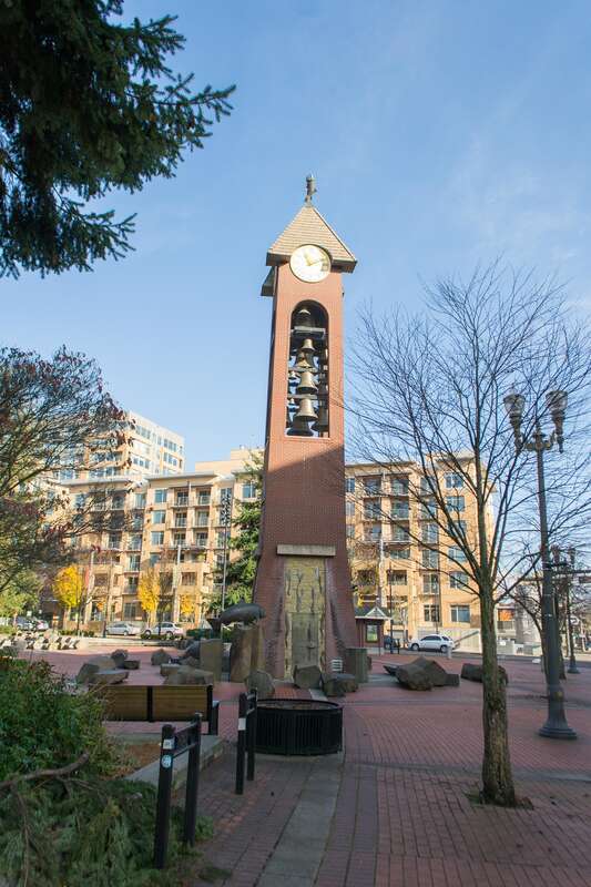 A view of Esther Short Park in Vancouver, Washington