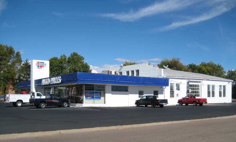 The sidewalk in front is dated 1958, so I can just imagine the 1959 Wide Track Pontiac in this new addition to an early garage. I'd guess the back part was built before 1930.