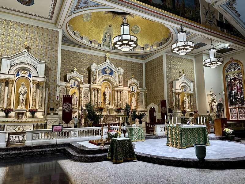 Gesu Catholic Church Downtown Miami FL interior, November 2022