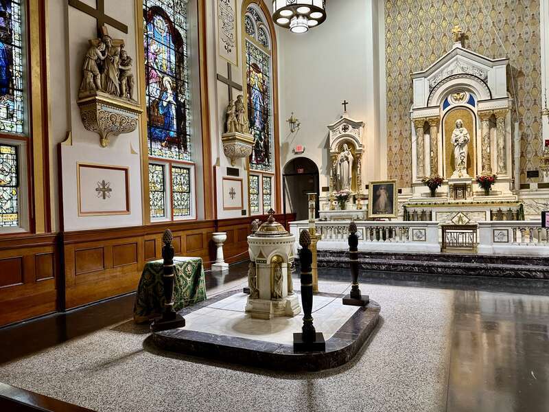 Gesu Catholic Church Downtown Miami FL interior, November 2022