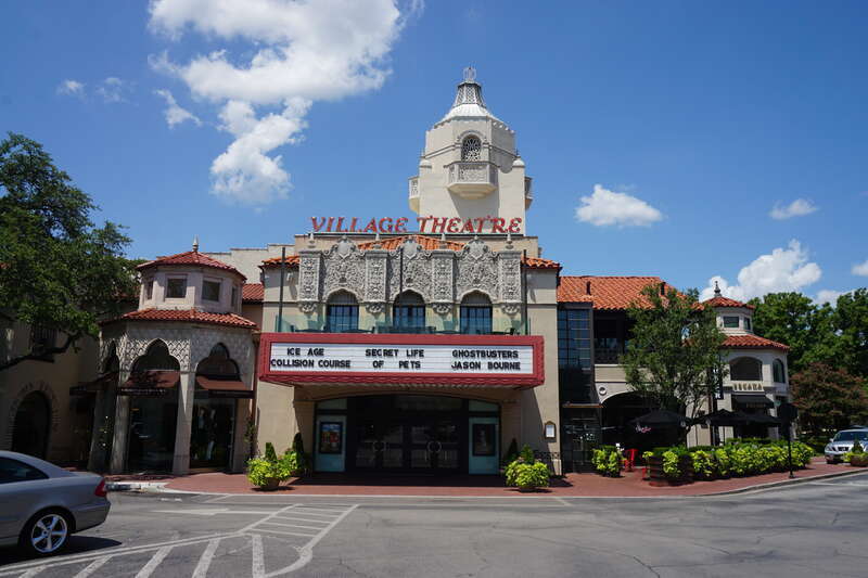 The Highland Park Village Theatre in Highland Park, Texas (United States).