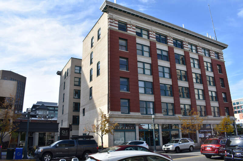 The Idaho Building (1910) in Boise, Idaho, was designed by Tourtellotte &amp;amp; Hummel for Walter E. Pierce. The six-story, Second Renaissance Revival style building features banded brick pilasters that contribute to a sense of verticality. The Idaho
