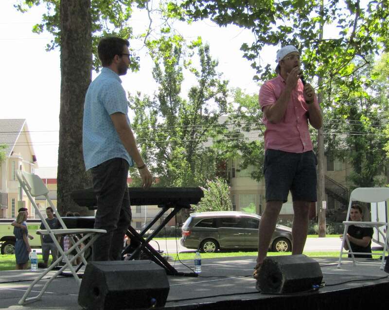 ImprovBroadway performing in North Park, Provo for Pioneer Day.