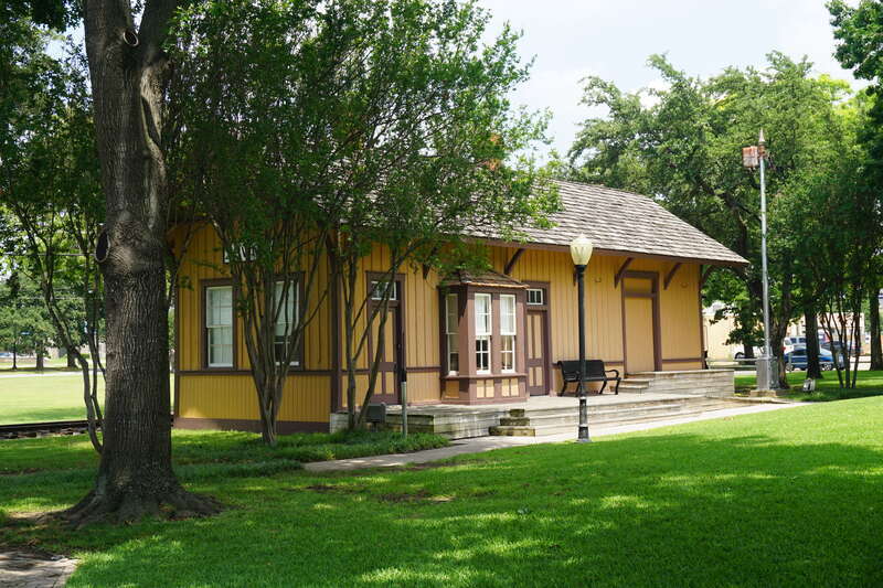 The Heritage Park Depot at Heritage Park in Irving, Texas (United States).