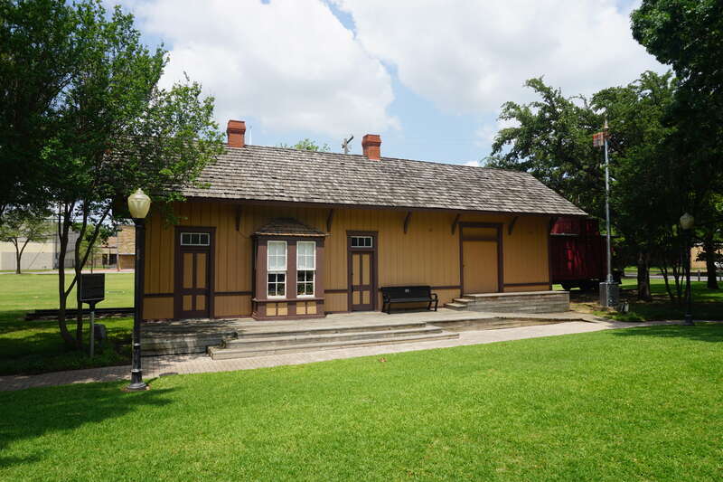 The Heritage Park Depot at Heritage Park in Irving, Texas (United States).