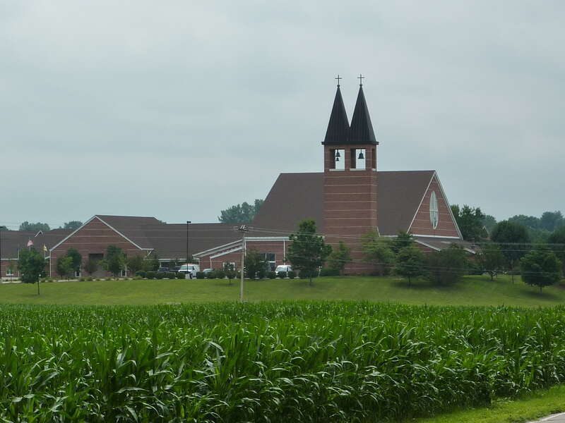St Francis Claire Catholic Church,  at Mullinix Rd and West Olive Branch Rd.  in the NW part of Johnson County, Indiana.