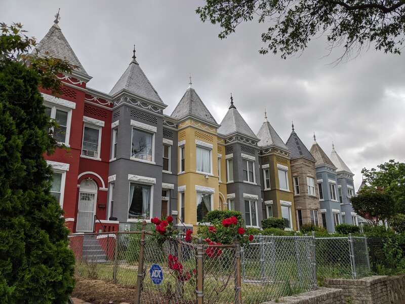 Rowhouses at K Street and 10th Street NE, Near Northeast, Washington, DC