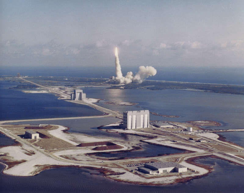 Launch of the Titan IIIC from Cape Canaveral pad 40 carrying the Gemini B capsule for the Manned Orbiting Laboratory qualification mission.