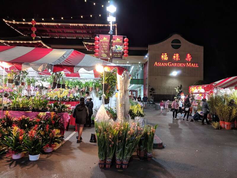 Flower market at the Asian Garden Mall