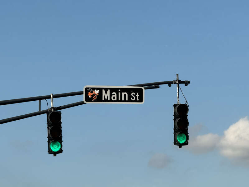 Main Street sign in Beech Grove, Indiana.