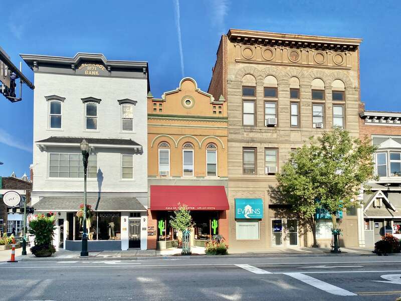 Built in the late 19th Century and early 20th Century, these buildings demonstrate styles popular in the time period, including Italianate, Queen Anne, and Classical Revival.  The buildings are contributing structures in the Main Street Historic