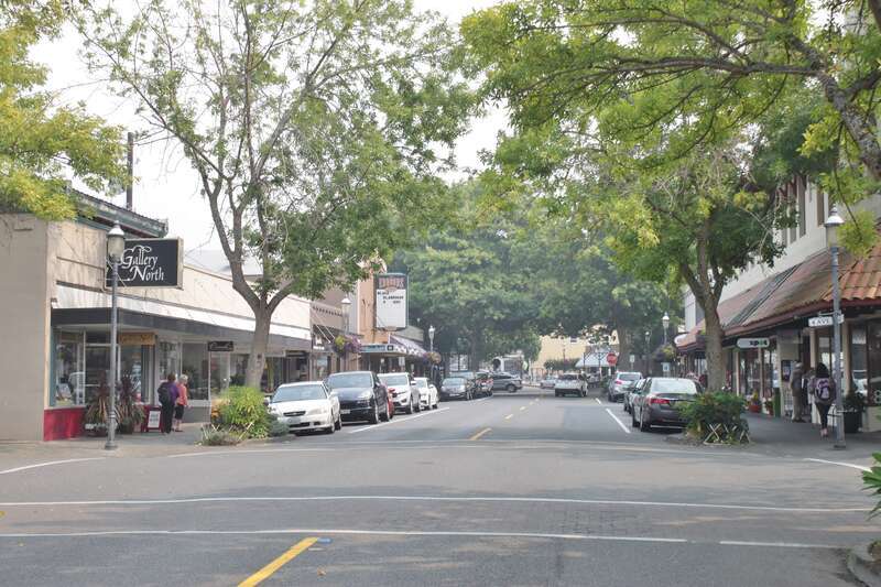 Looking eastbound on Main Street in Edmonds, Washington
