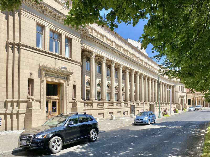 Built in 1905, this Classical Revival-style building was designed by Rand and Dow, and was expanded in 1924-1925 under the direction of Rigg and Van Tyne to serve as the Masonic Temple for the city of Spokane.  The building features a stone exterior