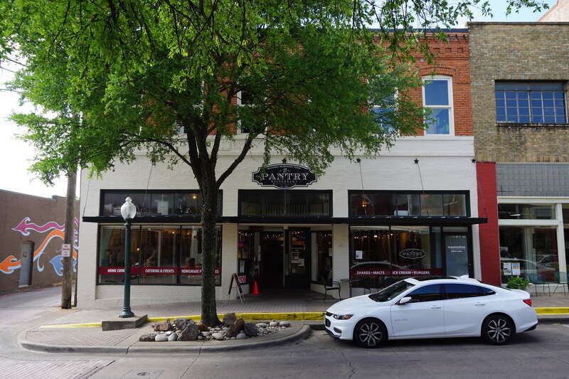 The Hope Hardware Store, currently The Pantry Restaurant, in McKinney, Texas (United States).