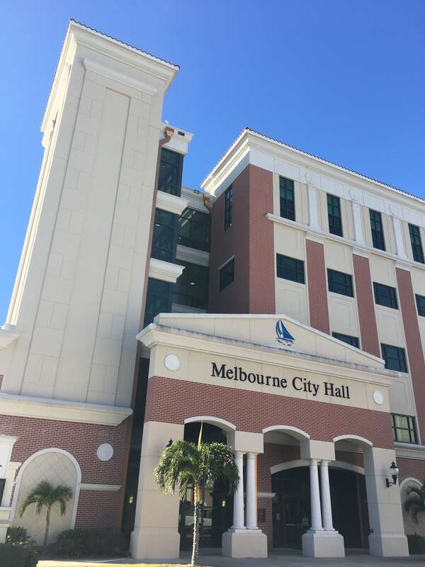 Melbourne city hall in Melbourne, Florida.