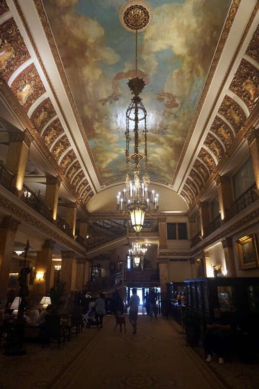 The interior of The Pfister Hotel in Milwaukee, Wisconsin (United States).