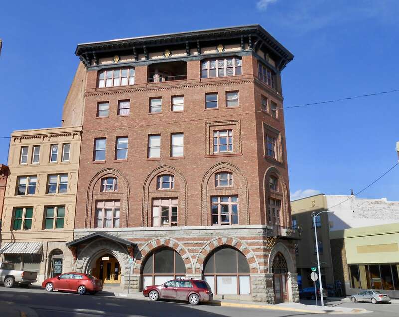 South side of Montana Club building, 24 W. 6th Helena, MT Built in 1905, building is part of the Helena Historic District on NRHP and houses a private club first established in 1885.  The original building, built beginning in 1891, burned in 1903 and