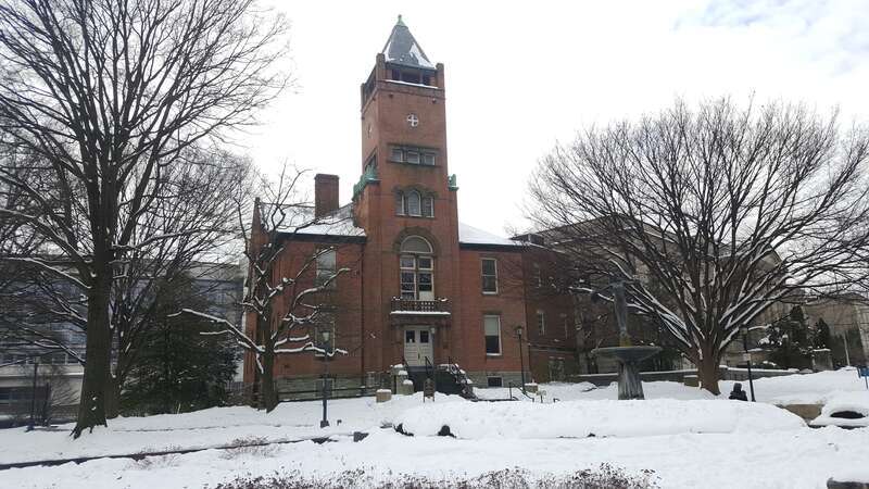 The 1891 Montgomery County Courthouse in the winter