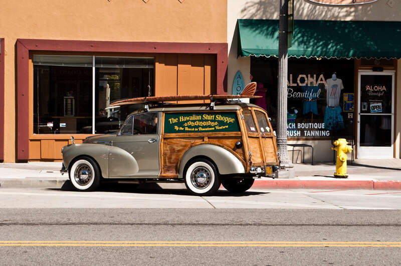 Belonging to the Hawaiian Shirt Shoppe, downtown Ventura, California.

Woodies in that mint of a condition are extremely difficult to find.