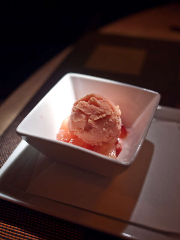 Comice Pear Salad, Pomegranate Sorbet
(Actually, I think it was Blood Orange, not Comice Pear)

Menu PDF


Restaurant Web Site