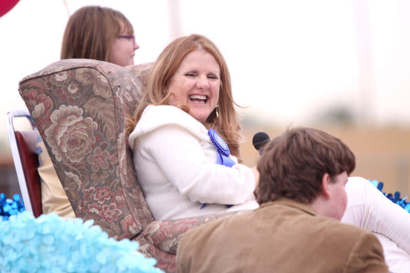 Nancy Cartwright at the Phoenix Veterans Day parade in Phoenix, Arizona.
Please attribute to Gage Skidmore if used elsewhere.