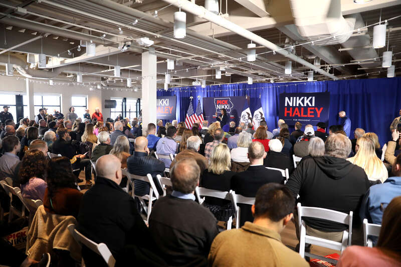 Former United Nations Ambassador Nikki Haley speaking with supporters at a campaign rally at Toast in Ankeny, Iowa.

Please attribute to Gage Skidmore if used elsewhere.