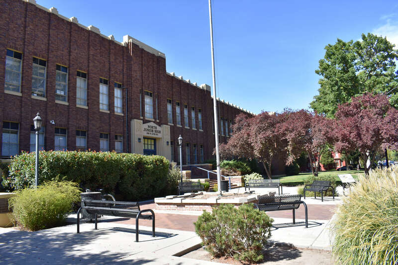 North Junior High School, formerly known as Boise Junior High School (1937), in Boise, Idaho, was designed by w:Tourtellotte &amp;amp; Hummel and constructed with funds provided by the w:Works Progress Administration.
