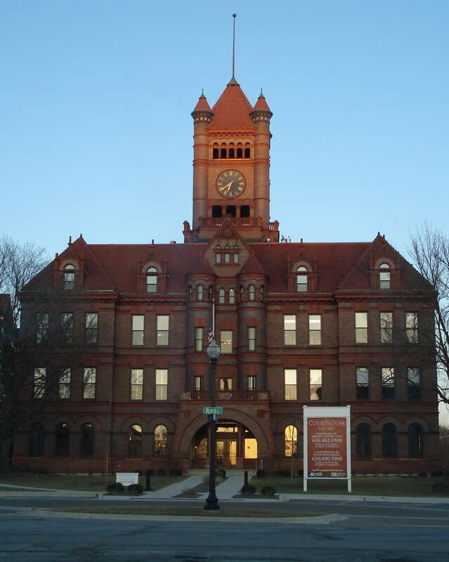 The Old DuPage County Courthouse in Wheaton, Illinois.