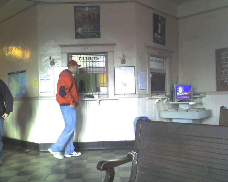 Waiting for the California Zephyr at the Osceola Amtrak station.