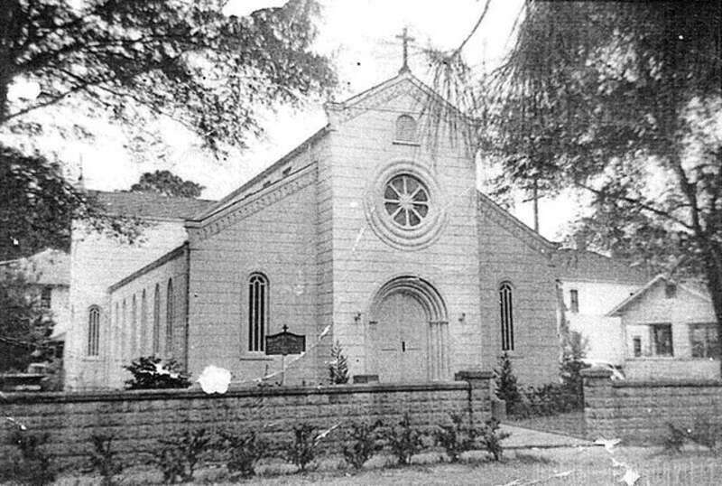 Photograph of Our Lady of the Angels Catholic Church in 1917.