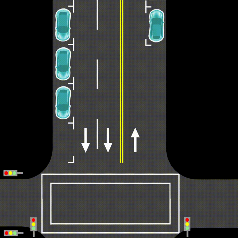 Animación del accidente en el que un Tesla Model 3 con el  Autopilot activado fue embestido por una furgoneta en Palm Springs, California, Estados Unidos. El Tesla estaba detenido en el momento del choque. El conductor del Tesla falleció.