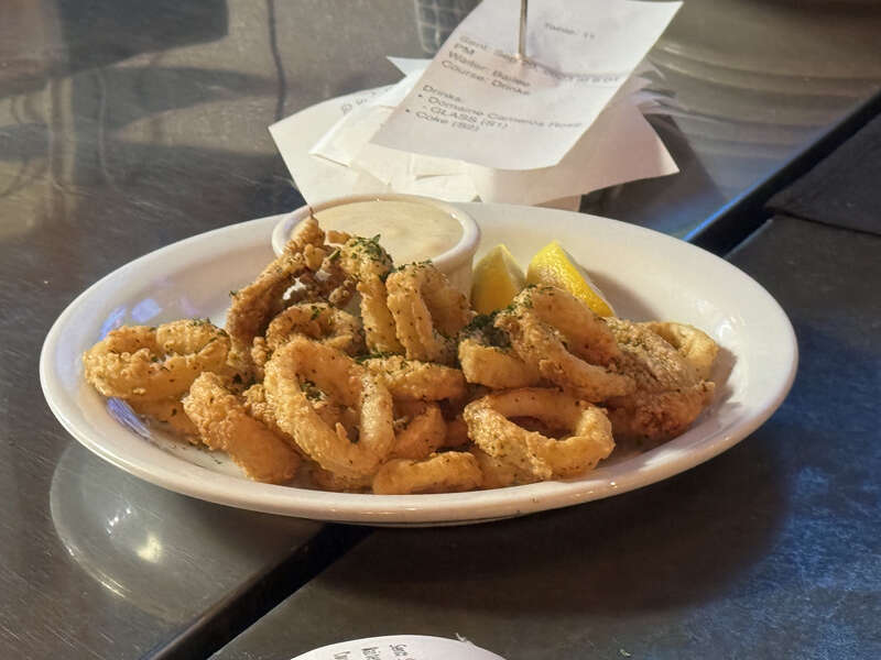 Calamari at Pasta Prego, California