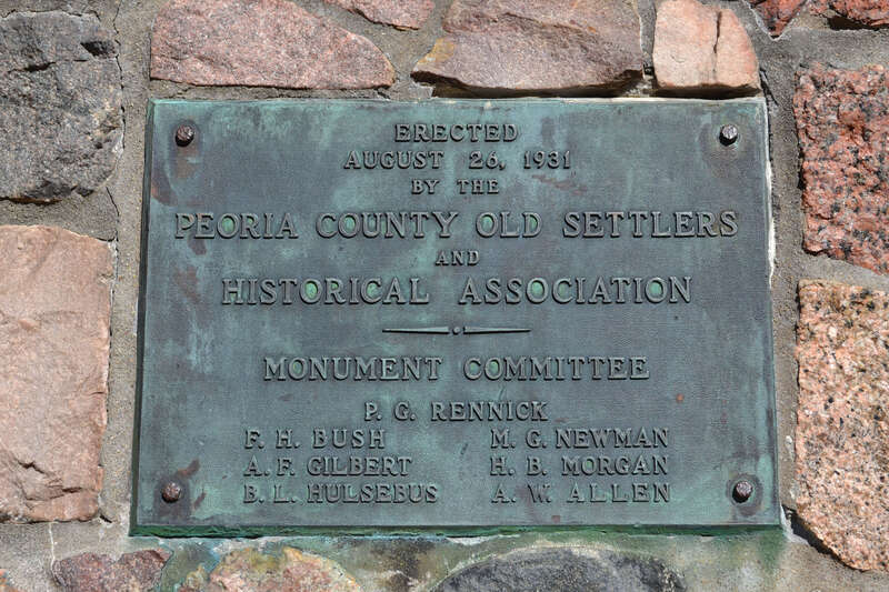 Peoria Zoo Peoria County Old Settlers and Historical Association Monument