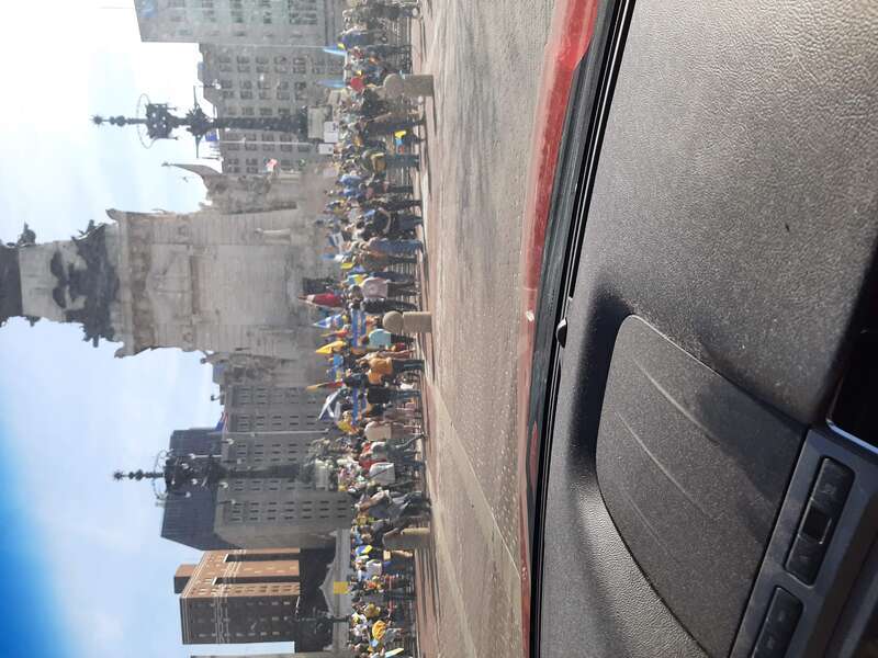 Protest that occurred on March 3, 2022, at the Soldiers' and Sailors' Monument in Indianapolis, Indiana, against Russia's 2022 invasion of Ukraine.
