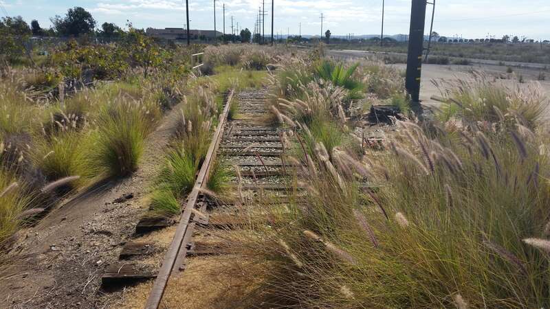 Abandoned Rail in Chula Vista, west of former Walnut Avenue, and South of H Street.
