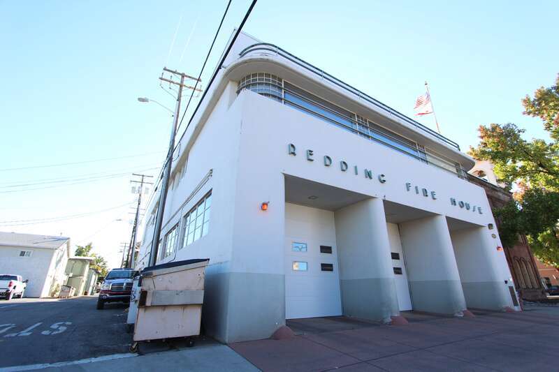 Art Deco Style firehouse built 1939 in Redding CA