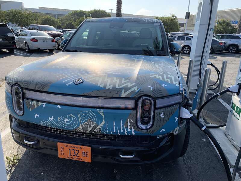 Rivian at the Del Amo Mall in Torrance CA (viewed from the front)