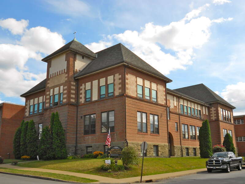 Roger Williams Public School No. 10, listed on the NRHP on June 13, 1997, at 901 Prospect Avenue, Scranton, Lackawanna County, Pennsylvania.  Now part of Goodwill Industries.