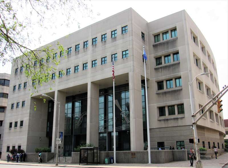 Rowland State Government Center in downtown Waterbury Connecticut.